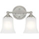 Bronson 2 Light 13 inch Brushed Nickel Vanity Light Wall Light